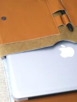 휴대용 싱글 숄더 메신저 컴퓨터 가방 심플한 여성용 14인치 서류 가방 남성용 방수 크래프트지 통근 가방 16인치 노트북 핸드백 Apple MacbookPro 13.3인치 크리에이티브 라이너 가방 - 이미지 3