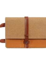 휴대용 싱글 숄더 메신저 컴퓨터 가방 심플한 여성용 14인치 서류 가방 남성용 방수 크래프트지 통근 가방 16인치 노트북 핸드백 Apple MacbookPro 13.3인치 크리에이티브 라이너 가방 - 이미지 5