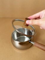 백창가 · 316 스테인리스 스틸 미니 호두 기름 붓는 냄비 기름 태우기 및 뚜껑이 있는 기름 붓기 냄비 - 이미지 5