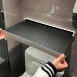 욕실 수납 선반 양말 건조 선반 텔레스코픽 접이식 욕실 목욕 타월 선반 펀치 없는 속옷 신발 타월 선반