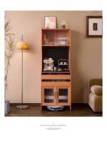 Roborock Ecovacs 로봇 진공 캐비닛 다기능 보관 캐비닛에 적합한 거실 견고한 목재 청소 캐비닛 - 이미지 2