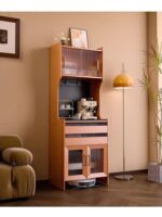 Roborock Ecovacs 로봇 진공 캐비닛 다기능 보관 캐비닛에 적합한 거실 견고한 목재 청소 캐비닛 - 이미지 3