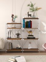 바닥형 랙 ins 스타일 모던 심플 거실 침실 수납 랙 다층 범용 철제 수납 선반 - 이미지 2