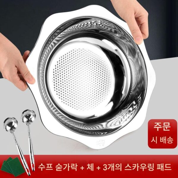 두꺼워진 대용량 핫팟 냄비 스테인리스 스틸 수프 냄비 304 식품 등급 팔각형 노스틱 팬 가스 유도 조리기 범용