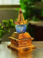 유물 탑 유리 장신구 슈랑가마 주문 보물상자 봉인 다라니경 보리탑 유물이 담긴 오륜탑 - 이미지 5