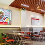 레트로 홍콩 스타일 테이블과 의자 조합 한국식 간식 바베큐 고기 쌀국수 케이터링 티 레스토랑 스테인리스 스틸 접이식 테이블 상업용 - 이미지 4