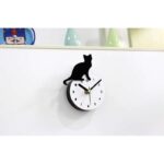 크리에이티브 새끼 고양이 3D 냉장고 시계 거실 주방 자석 냉장고 스티커 시계 메시지 스티커 벽시계 무음 시계 - 이미지 2