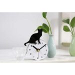 크리에이티브 새끼 고양이 3D 냉장고 시계 거실 주방 자석 냉장고 스티커 시계 메시지 스티커 벽시계 무음 시계 - 이미지 4