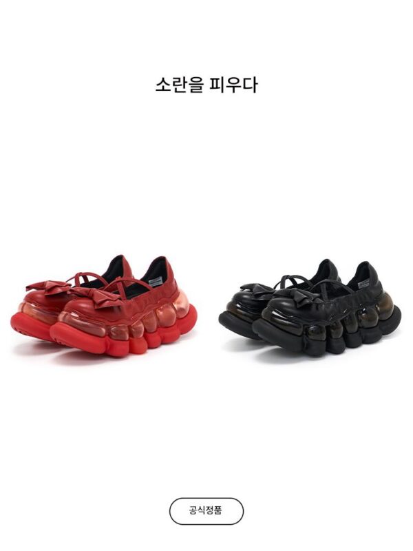 [홀리데이 신상품] 미키오사카베 여성용 JEWELRY ARK 리본 발레 플랫 캐주얼화