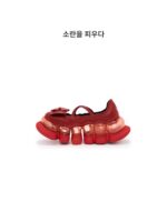 [홀리데이 신상품] 미키오사카베 여성용 JEWELRY ARK 리본 발레 플랫 캐주얼화 - 이미지 2