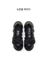 [홀리데이 신상품] 미키오사카베 여성용 JEWELRY ARK 리본 발레 플랫 캐주얼화 - 이미지 3