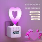 [350도 회전] 시계 디스플레이와 러브 나이트 라이트 리모컨이 있는 LED 눈 보호 지능형 음성 제어 - 이미지 5