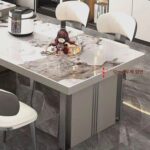 프랑스 통합 접이식 아일랜드 테이블 식탁 조합 불가리 사이드보드 역전 현대 티 테이블 소형 아파트 색상 - 이미지 4