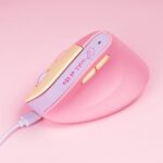 한국어 루피 핑크 비버 인체공학적 수직 수직 그립 마우스 무선 충전 무소음 만화 귀여운 여성 - 이미지 2