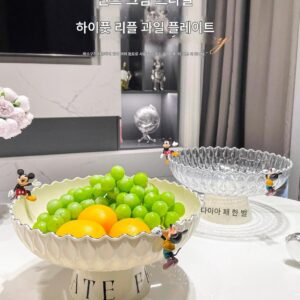 이탈리아 빈티지 과일 접시 2025년 신스타일 배수구 바구니 거실 홈 커피 테이블 말린 과일 접시 배치 가볍고 고급스러움