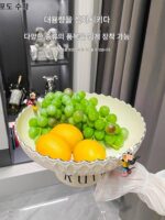 이탈리아 빈티지 과일 접시 2025년 신스타일 배수구 바구니 거실 홈 커피 테이블 말린 과일 접시 배치 가볍고 고급스러움 - 이미지 3
