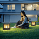 태양광 야외 잔디 조명 빌라 안뜰 정원 공원 커뮤니티 조경 조명 접지 플러그 방수 잔디 조명 - 이미지 5