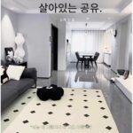 모던 와플 플레드 거실 조명 럭셔리 심플 침실 바닥 매트 홈 소파 블랙 앤 화이트 그레이 두꺼운 인조 캐시미어 카펫 - 이미지 3