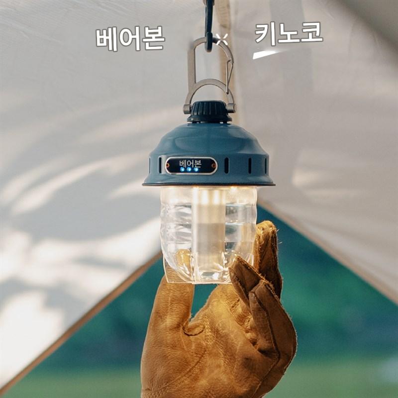 main_861369525173_0-1 Kinoco 및 공동 브랜드 Beibang 솔방울 램프 야외 레트로 캠핑 LED 텐트 램프 스트림 추적 장비 - 이미지 1