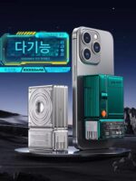 AC 플러그 3 in 1 케이블이 있는 자기식 파워뱅크 충전기 30W 고속 충전 디지털 디스플레이 휴대용 모바일 파워뱅크