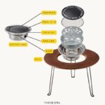 숯불 바베큐 빌라 야외 티스토브 스토브 바베큐 테이블 그릴 불 숯불 안뜰 겨울 티세트 - 이미지 4