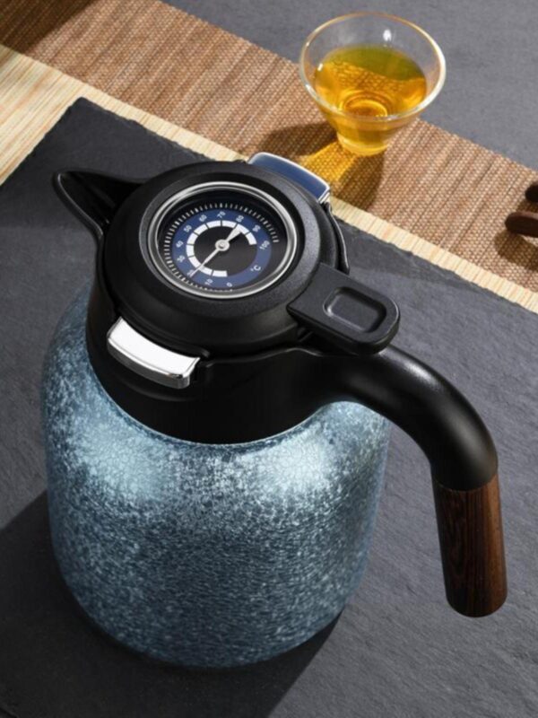 순수 티타늄 스튜 찻 주전자 2024년 신형 단열 냄비 대용량 가정용 스튜 찻 주전자 백차 스튜 냄비 기계식 온도 표시 병