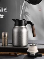 순수 티타늄 스튜 찻 주전자 2024년 신형 단열 냄비 대용량 가정용 스튜 찻 주전자 백차 스튜 냄비 기계식 온도 표시 병 - 이미지 4