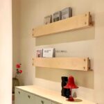 모던 심플 오션 보드 매거진 랙 벽걸이 원워드 책꽂이 랙 다기능 장식 배경 벽 디스플레이 랙 - 이미지 2