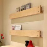 모던 심플 오션 보드 매거진 랙 벽걸이 원워드 책꽂이 랙 다기능 장식 배경 벽 디스플레이 랙 - 이미지 4