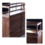 검은 호두 진열장, 중고 견고한 목재 맞춤형 보석 캐비닛 선반, 견고한 목재 맞춤형 서랍장 - 이미지 2