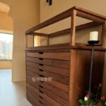 검은 호두 진열장, 중고 견고한 목재 맞춤형 보석 캐비닛 선반, 견고한 목재 맞춤형 서랍장 - 이미지 3