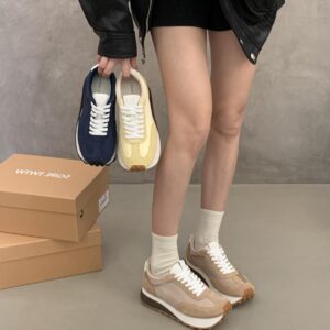 SGIRL TWTW 두꺼운 밑창 포레스트 검프 슈즈 여성용 2025년 봄 작은 키 증가 캐주얼 스포츠 슈즈 컬러 매칭 보드 슈즈 트렌드