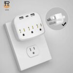 USB 고속 충전 단자 블록이 있는 미국 표준 무선 1대다 대만 소켓 확장기 미국 표준 플러그 - 이미지 2