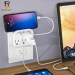 USB 고속 충전 단자 블록이 있는 미국 표준 무선 1대다 대만 소켓 확장기 미국 표준 플러그 - 이미지 5