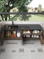 빌라 안뜰 바베큐 테이블 오리지널 스톤 세면대 수영장 물 바 정원 야외 수술대 야외 주방 조리대 - 이미지 2