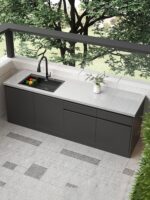 빌라 안뜰 바베큐 테이블 오리지널 스톤 세면대 수영장 물 바 정원 야외 수술대 야외 주방 조리대 - 이미지 3