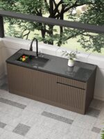 빌라 안뜰 바베큐 테이블 오리지널 스톤 세면대 수영장 물 바 정원 야외 수술대 야외 주방 조리대 - 이미지 4