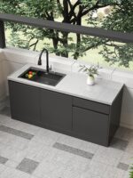 빌라 안뜰 바베큐 테이블 오리지널 스톤 세면대 수영장 물 바 정원 야외 수술대 야외 주방 조리대 - 이미지 5