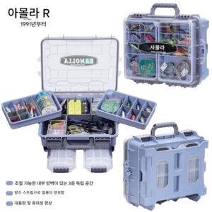 SAMOLLA 다기능 낚시 상자 낚시 장비 액세서리 보관 상자 두꺼워진 휴대용 낚시 상자 미끼 도구 상자