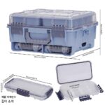 SAMOLLA 다기능 낚시 상자 낚시 장비 액세서리 보관 상자 두꺼워진 휴대용 낚시 상자 미끼 도구 상자 - 이미지 4