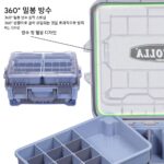 SAMOLLA 다기능 낚시 상자 낚시 장비 액세서리 보관 상자 두꺼워진 휴대용 낚시 상자 미끼 도구 상자 - 이미지 5