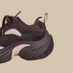 여성용 두꺼운 밑창 아빠화 2025년 봄 가을 신스타일 가벼운 고급 접합 강화 파리 스트리트 타이어 레트로 스니커즈 - 이미지 4