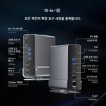 Typec 확장 도크 기가비트 네트워크 포트 수직 데스크탑 확장 도크 멀티 인터페이스 어댑터 USB 스플리터 PD 고속 충전 - 이미지 5