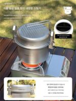 부빅 아웃도어 마이크로 압력솥 캠핑 티타늄 합금 휴대용 캠핑 냄비 조리기구 23인분 찐밥 마이크로 압력솥 - 이미지 2