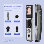 홈 잠금 비밀번호 잠금 얼굴 잠금 원격 지문 잠금 스마트 비주얼 WIFI 도난 방지 도어 3D 자동 고양이 눈 - 이미지 2