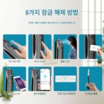 홈 잠금 비밀번호 잠금 얼굴 잠금 원격 지문 잠금 스마트 비주얼 WIFI 도난 방지 도어 3D 자동 고양이 눈 - 이미지 4