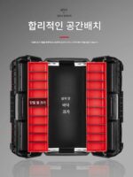 델릭시 하드웨어 도구 상자 초대형 보관 상자 대용량 전기 수리 상자 다기능 홈 - 이미지 4