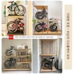 JC 청소년용품 접이식 자전거 자전거 보관대 주차대 소형 천 대항홀 보관 스테레오 차고 - 이미지 3