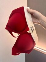 조디악 해에 여성을 위한 매끄러운 빨간 속옷, 신부가 가슴을 들어올리고 줄이며, 큰 가슴이 작아 보이는, 모인 브라 세트