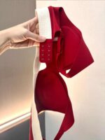 조디악 해에 여성을 위한 매끄러운 빨간 속옷, 신부가 가슴을 들어올리고 줄이며, 큰 가슴이 작아 보이는, 모인 브라 세트 - 이미지 3